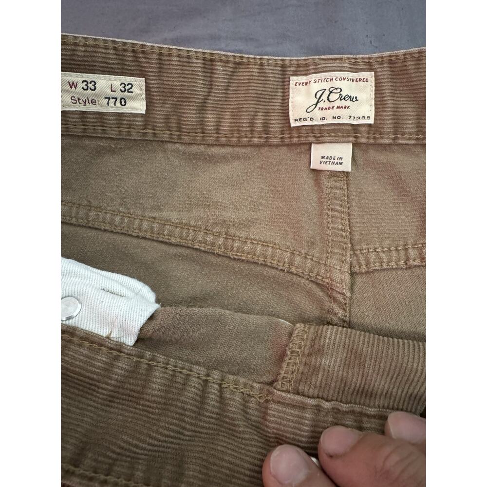 J.Crew Corduroy Pants Men’s 34x30 Brown 5 Pocket Straight Casual - Picture 12 of 13